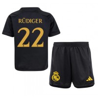 Koszulka piłkarska Real Madrid Antonio Rudiger #22 Strój Trzeci dla dzieci 2023-24 tanio Krótki Rękaw (+ Krótkie spodenki)